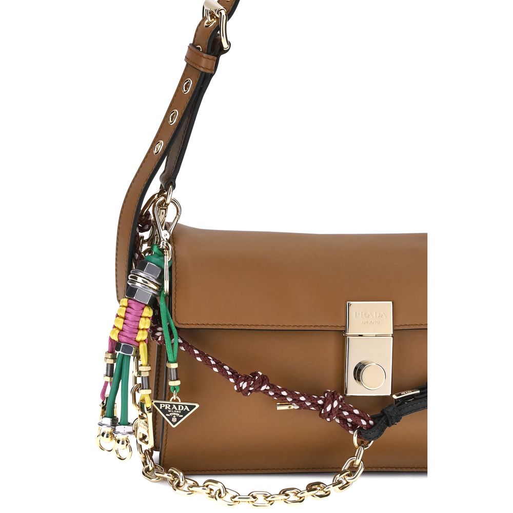 Soft Sound Small Leather Shoulder Bag with Charms