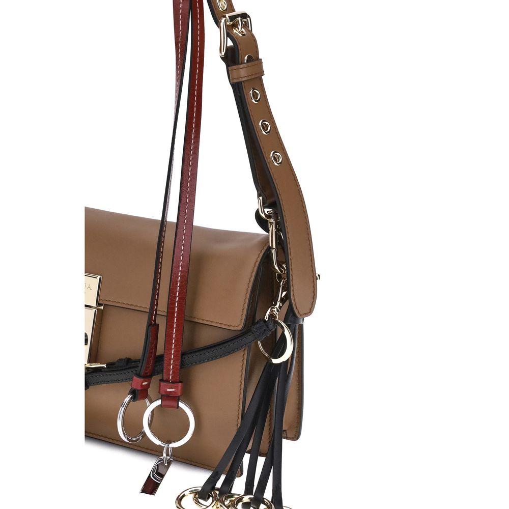 Soft Sound Small Leather Shoulder Bag with Charms