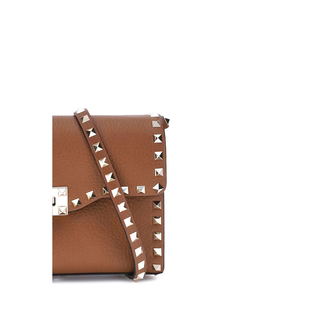 Small Rockstud Grainy Calfskin Crossbody Bag