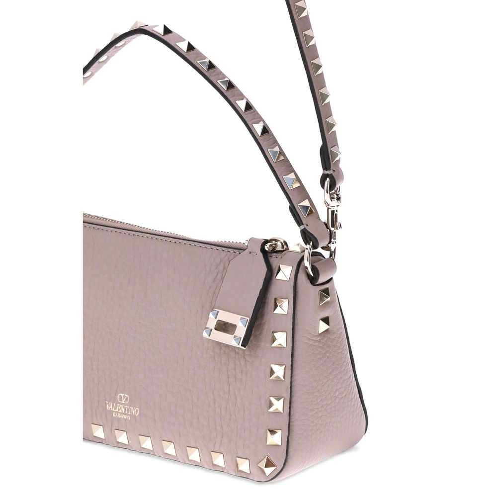 Small Rockstud Grainy Calfskin Crossbody Bag