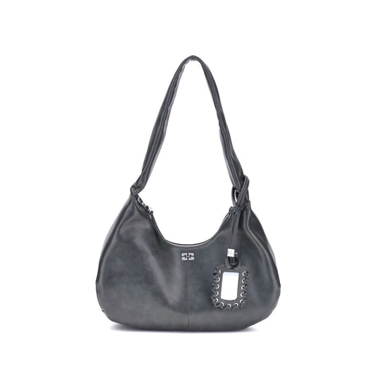 Steel Grey Medium Hobo Bag