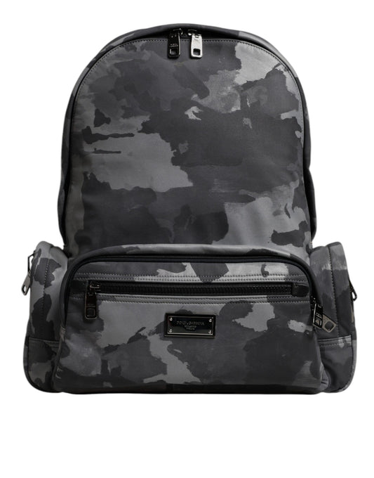 Camouflage Logo Plaque Backpack
