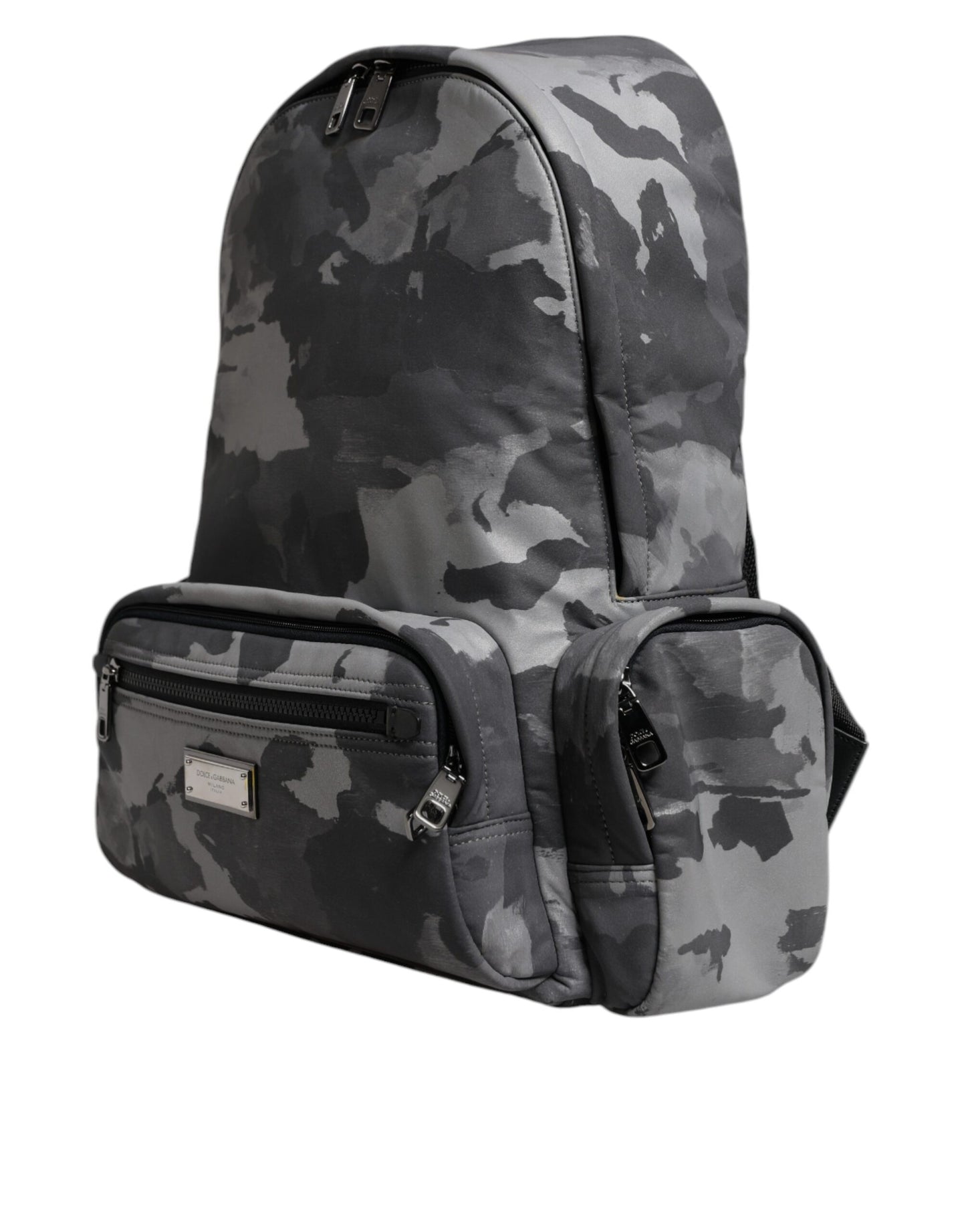 Camouflage Logo Plaque Backpack