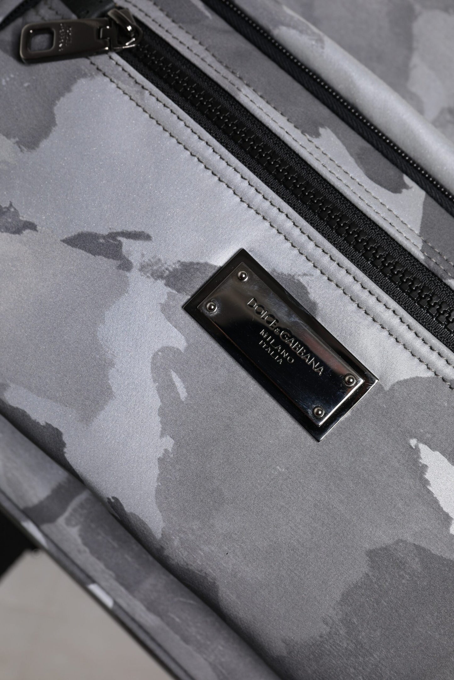 Camouflage Logo Plaque Backpack