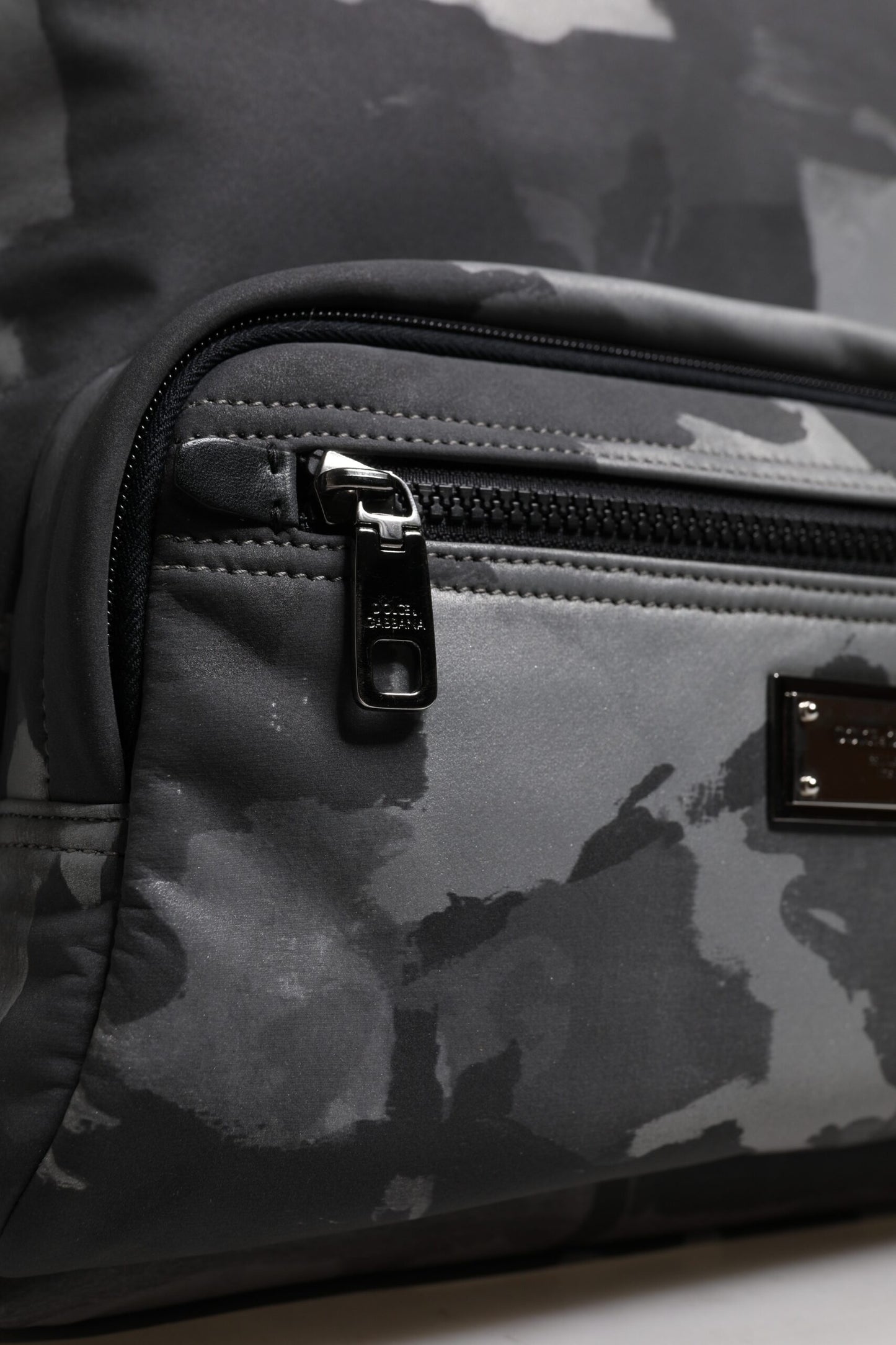 Camouflage Logo Plaque Backpack