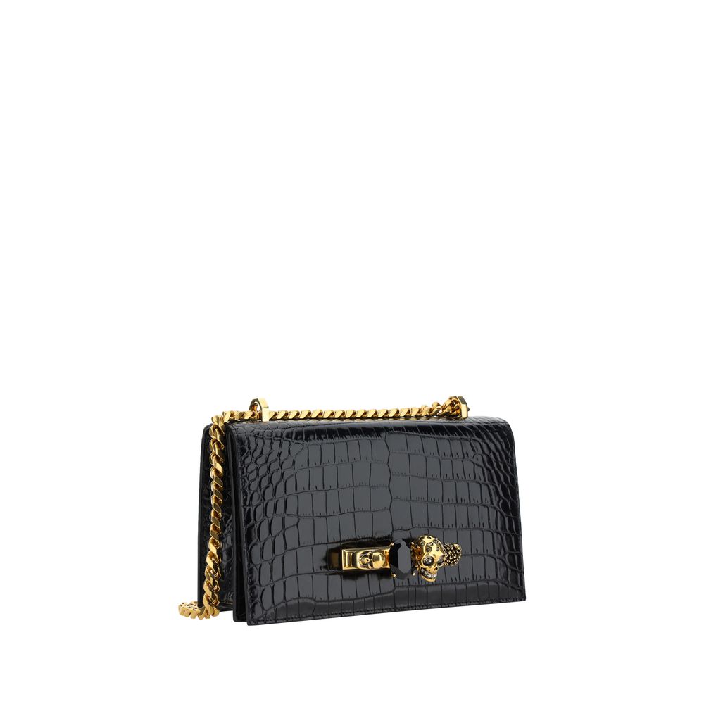 Jewelled Satchel in Black