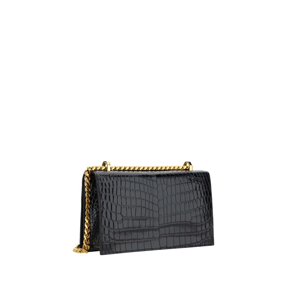 Jewelled Satchel in Black