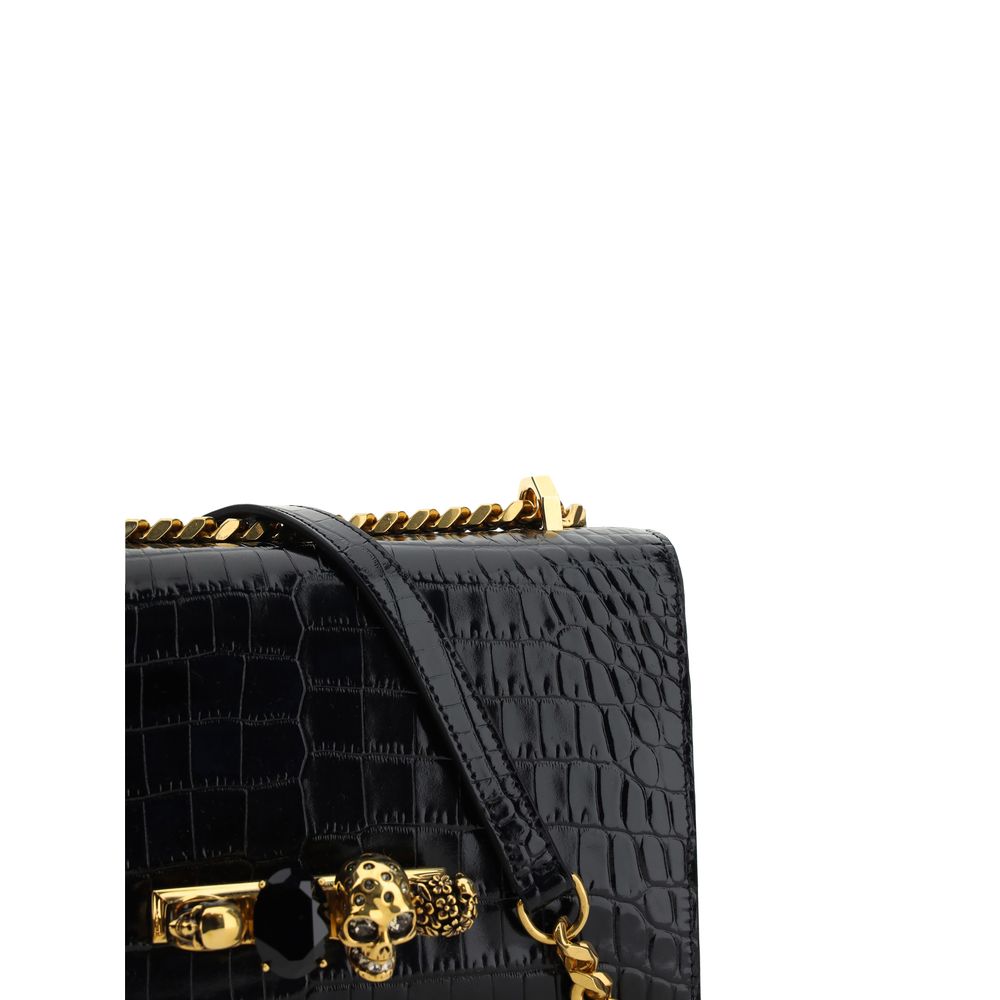 Jewelled Satchel in Black