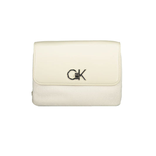 Beige Flap Crossbody Bag
