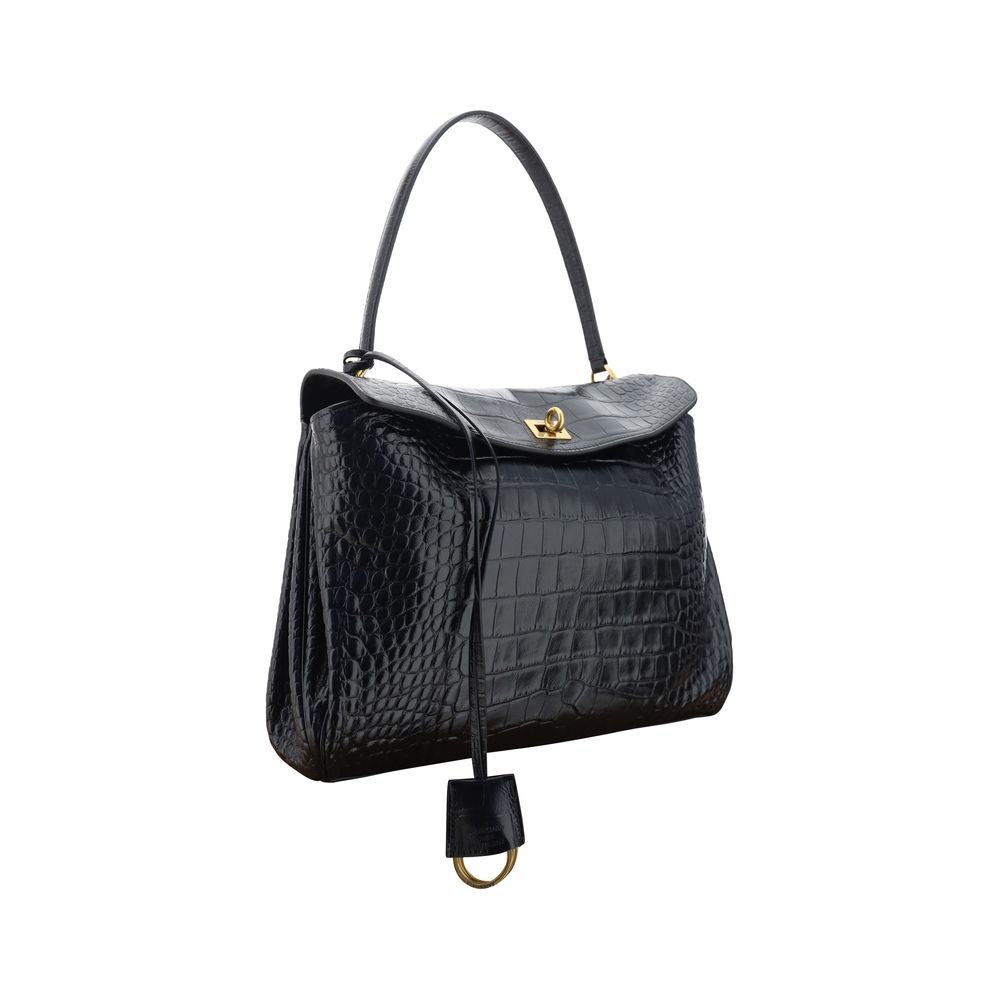 Rodeo Handbag Medium in Crocodile Embossed Calfskin