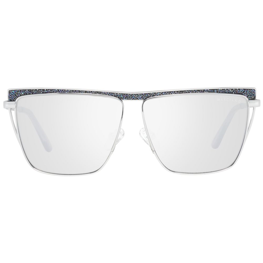 Lunettes de soleil argentées pour femmes