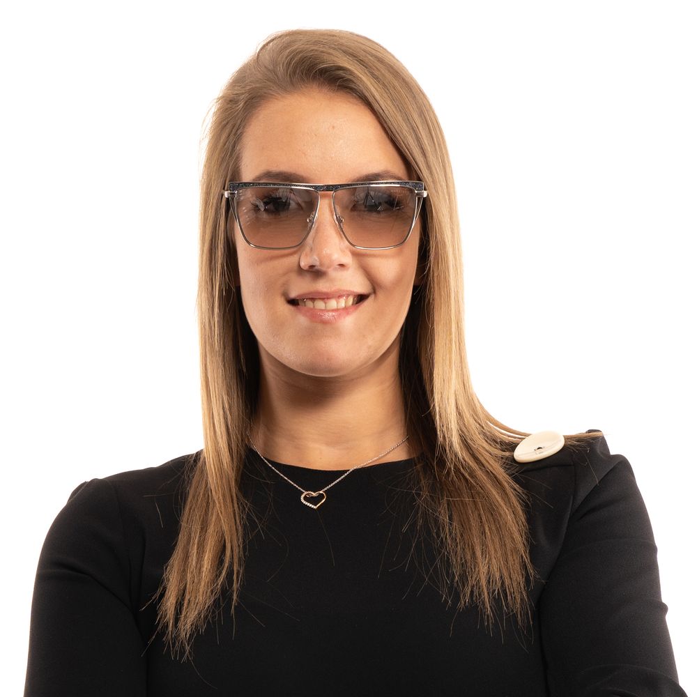 Lunettes de soleil argentées pour femmes
