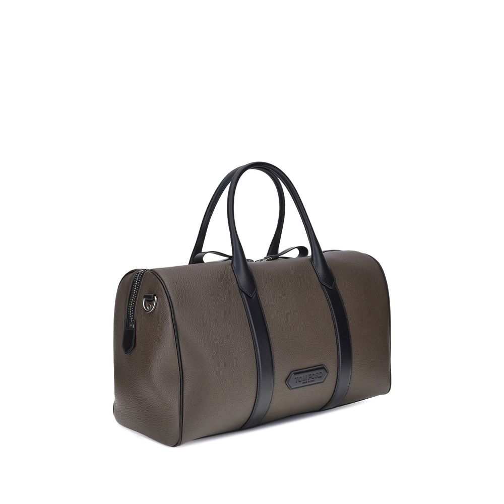 Grain Leather Wide Opening Medium Duffle