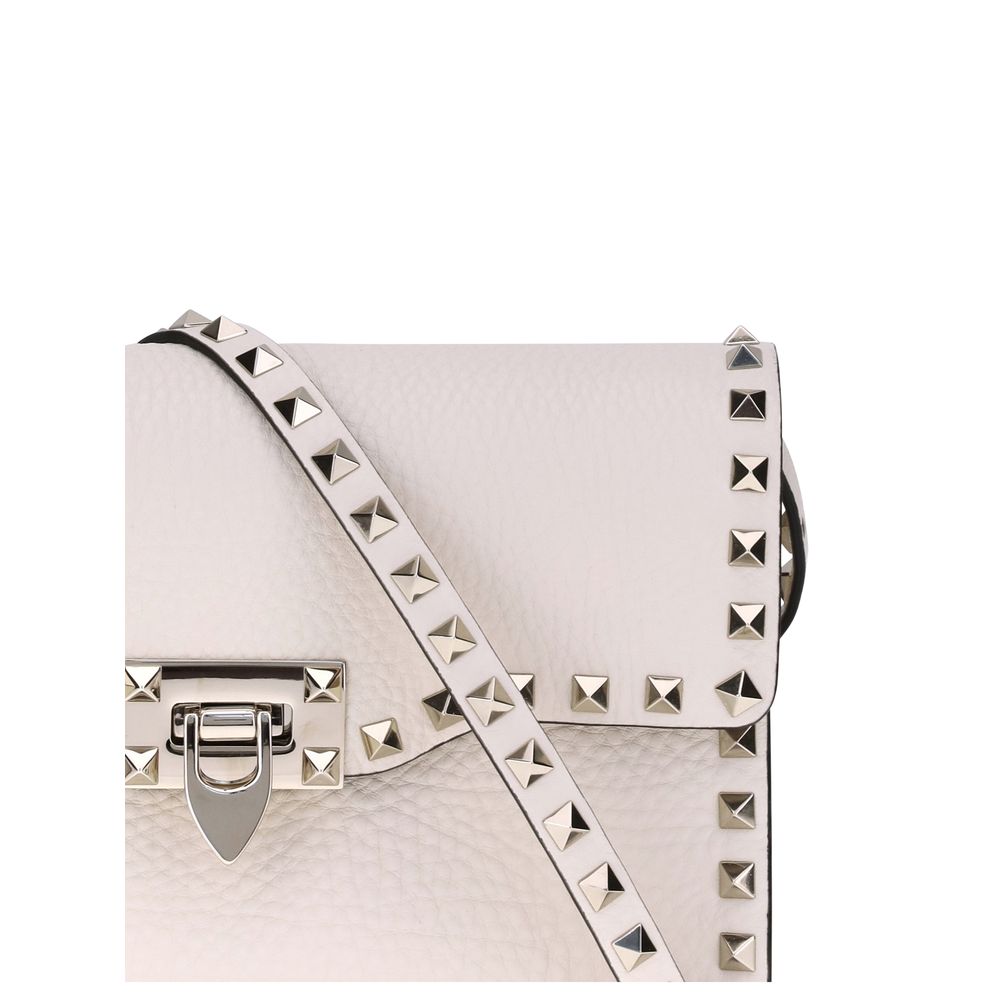 Small Rockstud Grainy Calfskin Crossbody Bag