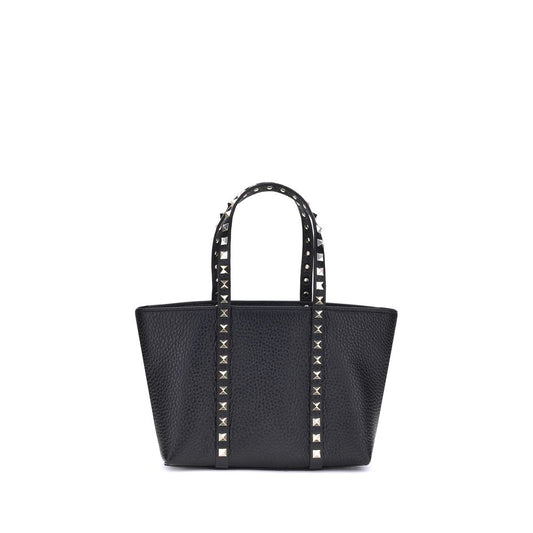 Small Rockstud Shopping Bag in Grainy Calfskin