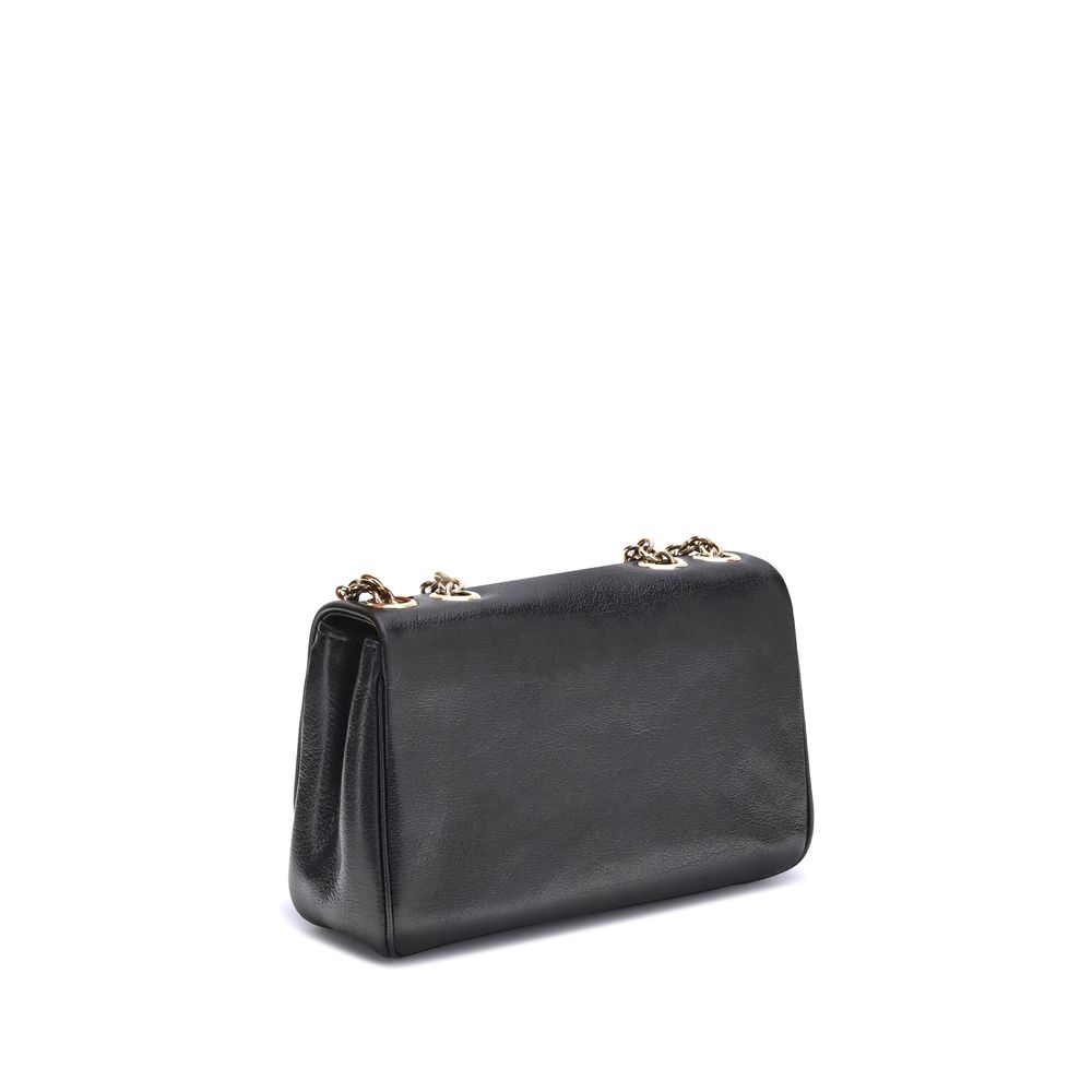 Small Heritage Shoulder Bag in Grained Leather