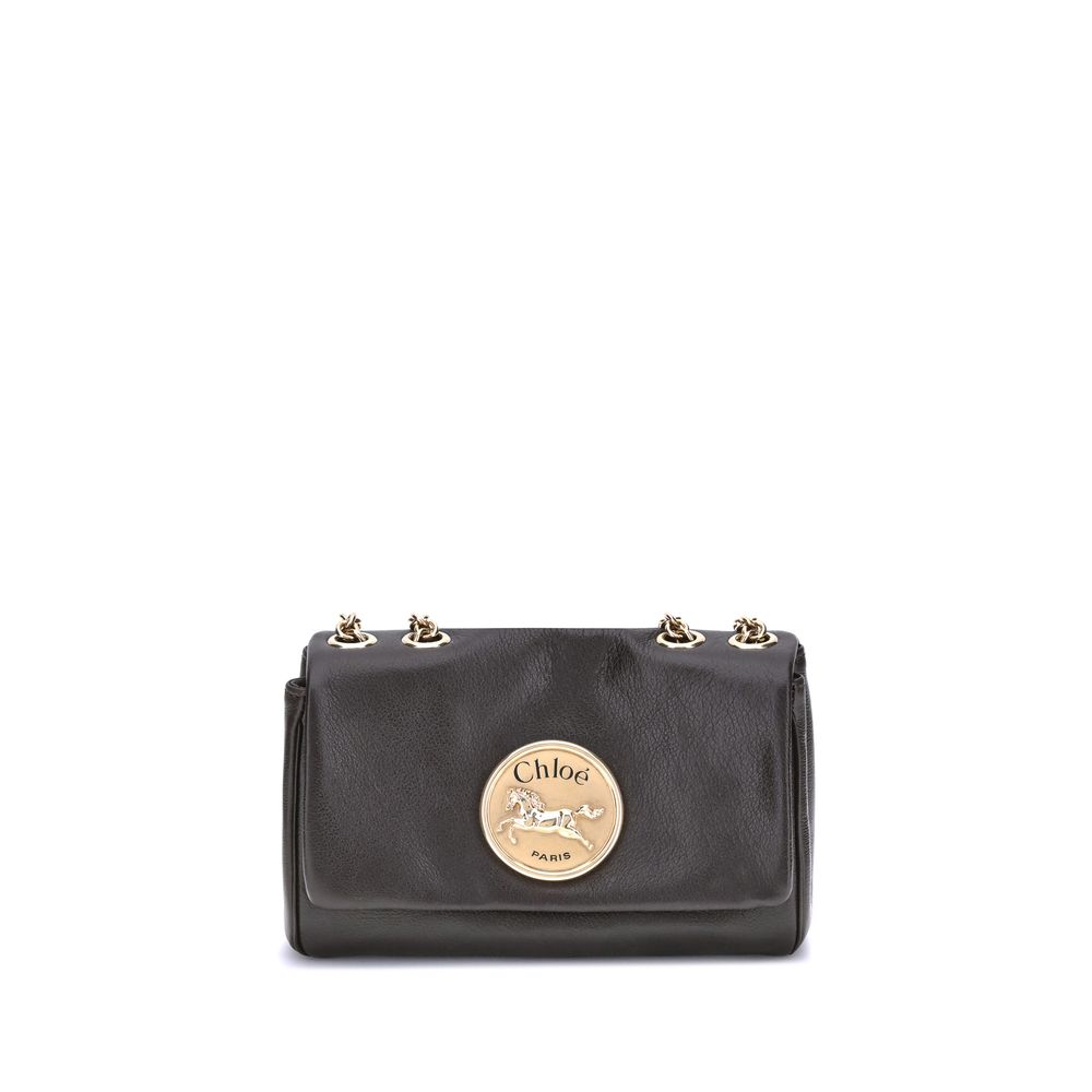 Small Heritage Shoulder Bag in Grained Leather