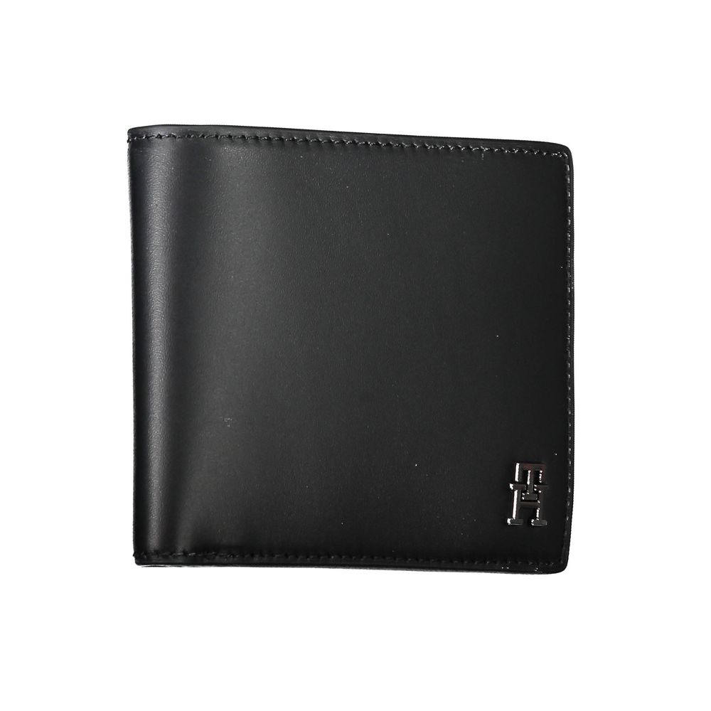 Black Leather Monogram Wallet