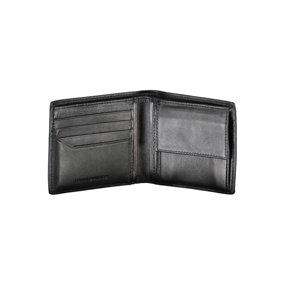 Black Leather Monogram Wallet
