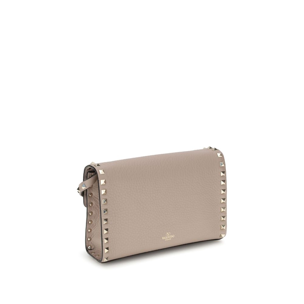 Small Rockstud Grainy Calfskin Crossbody Bag