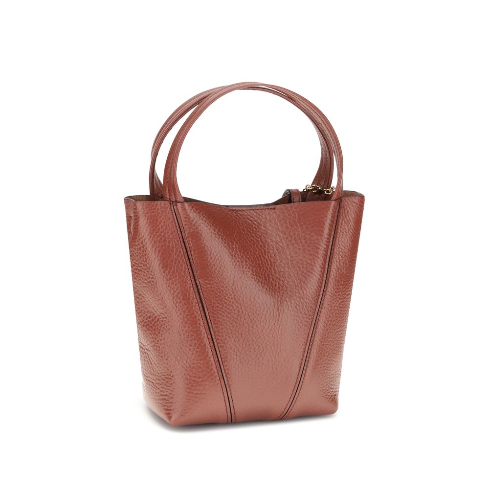 Small Chloé Spin Tote Bag in Grained Leather