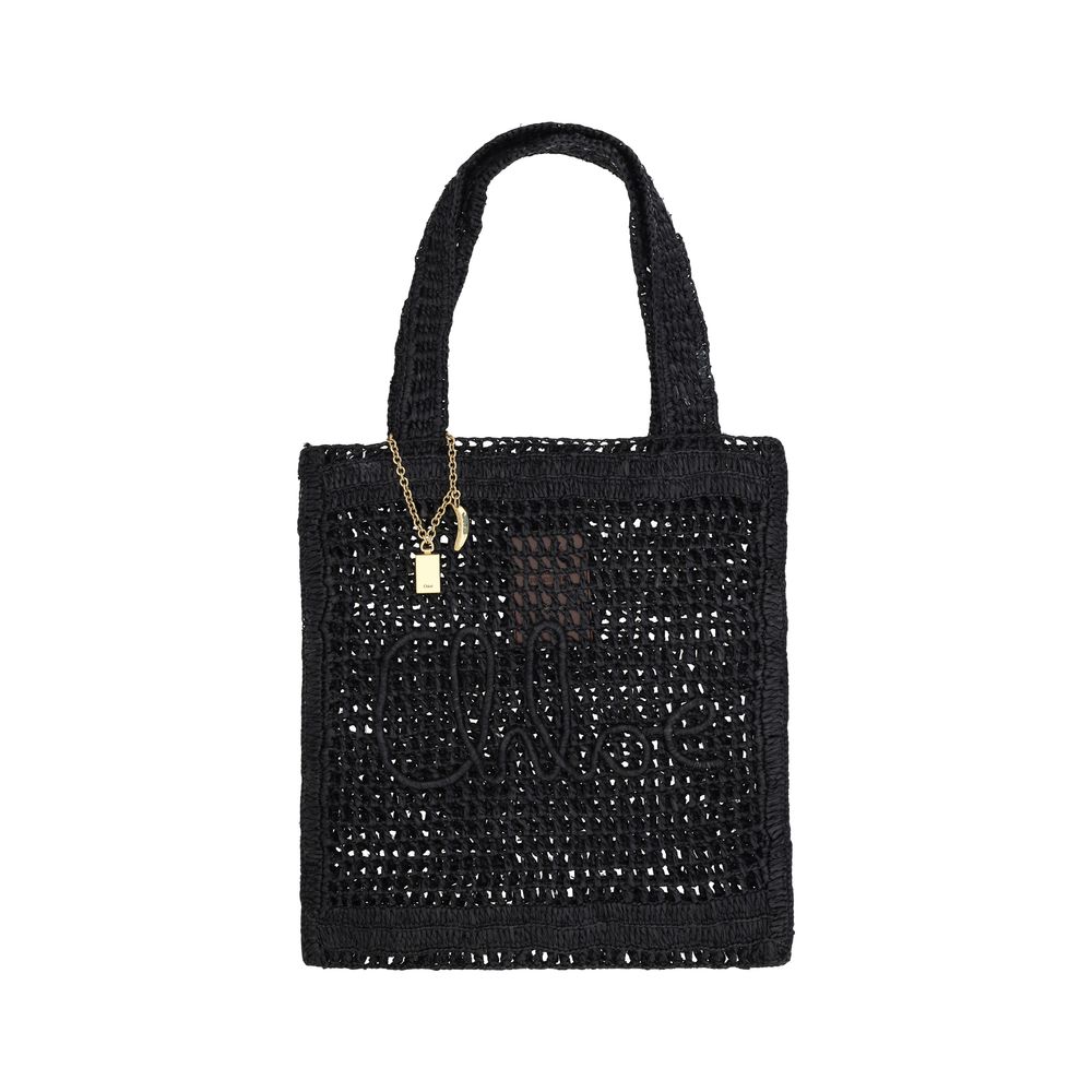 Summer Banana Tote Bag in Raffia