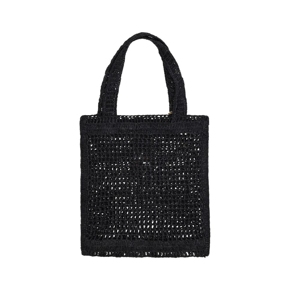 Summer Banana Tote Bag in Raffia