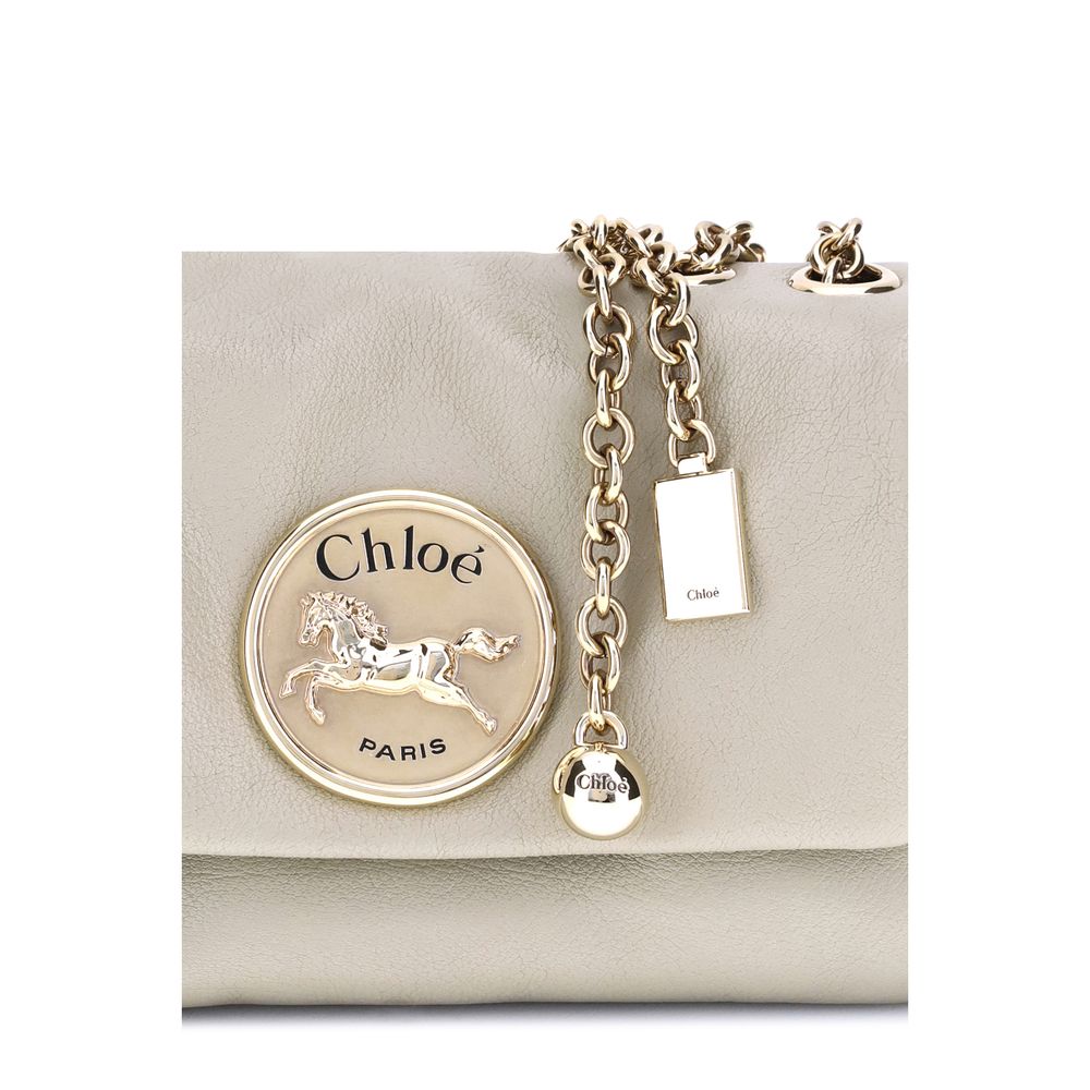 Small Chloé Heritage Shoulder Bag in Grained Leather