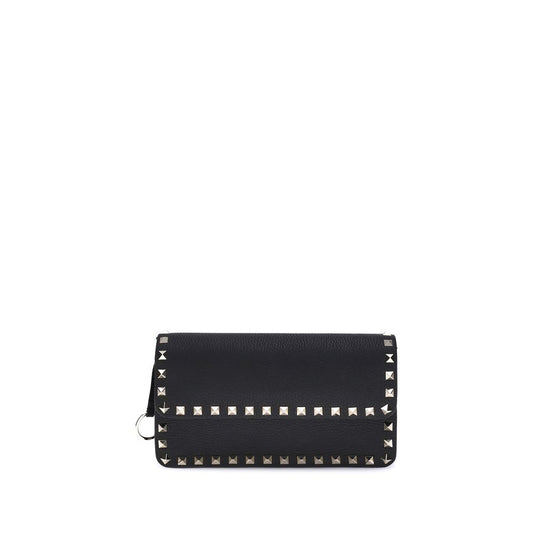 Rockstud Grainy Calfskin Chain Pouch