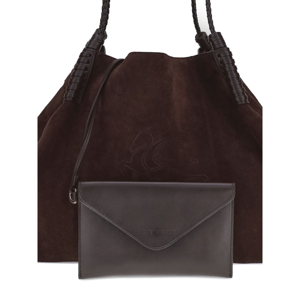Medium Libra Tote Bag in Suede