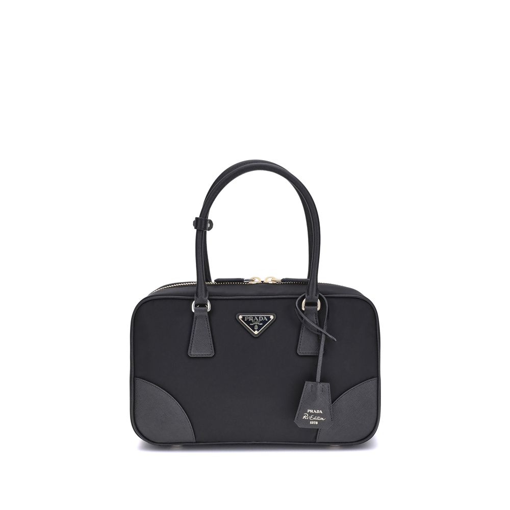 Re-Edition 1978 Medium Re-Nylon and Saffiano Leather Two-Handle Bag