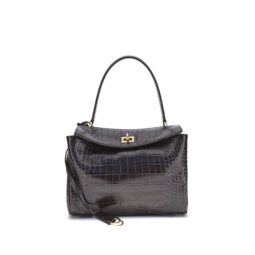 Rodeo Handbag Small in Crocodile Embossed Calfskin