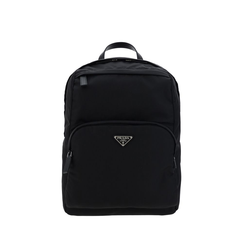 Re-Nylon and Saffiano Leather Backpack