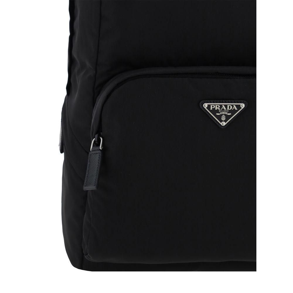 Re-Nylon and Saffiano Leather Backpack