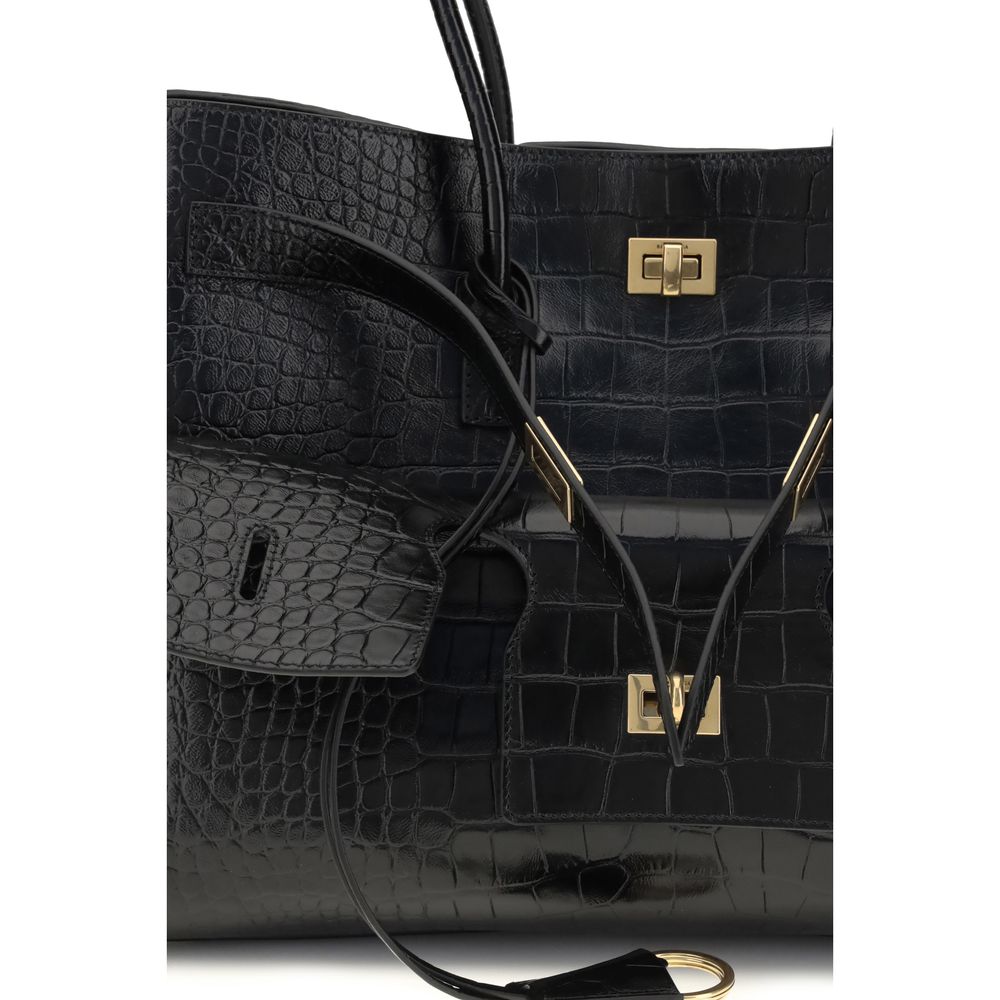 Bel Air Carry All Bag Medium in Crocodile Embossed Calfskin