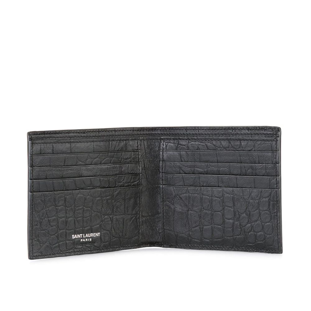 Cassandre East/West Wallet in Crocodile-Embossed Matte Leather