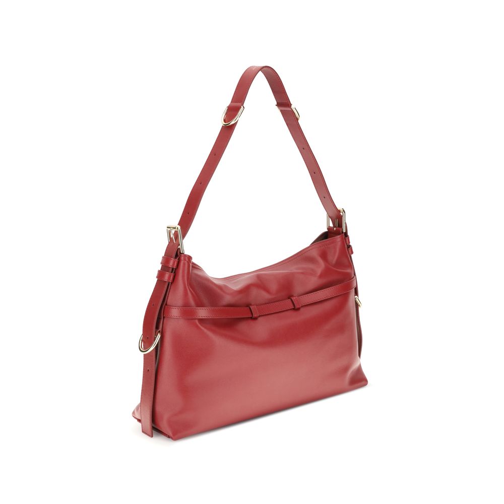 Medium Voyou Bag in Shiny Leather