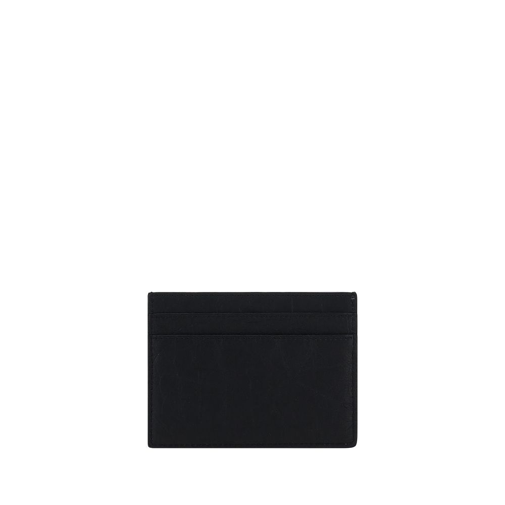Cassandre Card Case in Crocodile-Embossed Leather