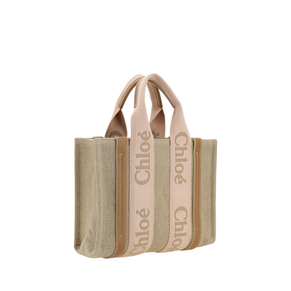 Small Woody Tote Bag in Linen