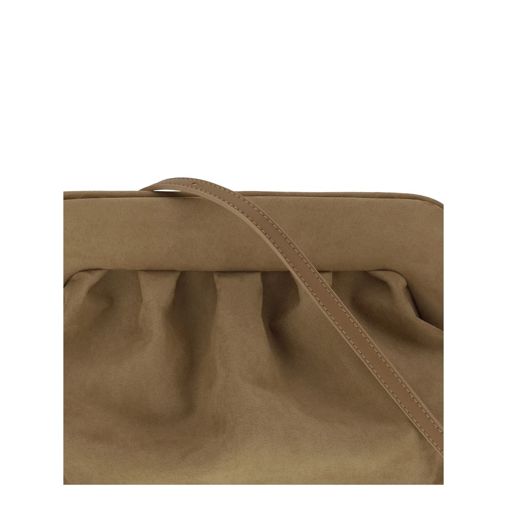 Bios Clutch in Suede Finish Biscuit