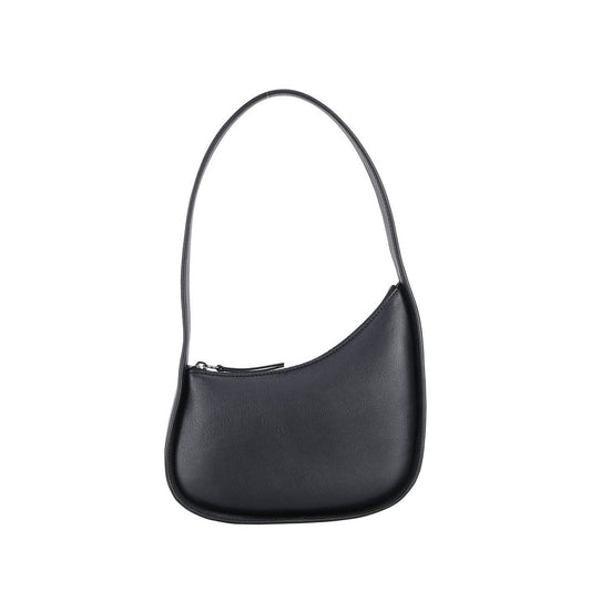 Mini sac porté épaule Half Moon en cuir de veau