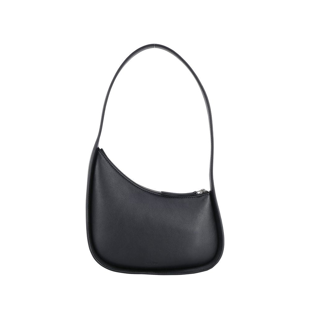 Mini sac porté épaule Half Moon en cuir de veau