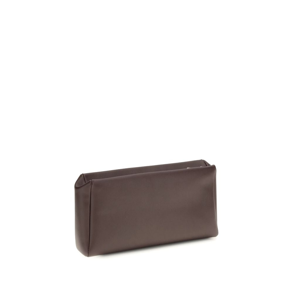 Pochette Squared Compact en cuir d’agneau nappa