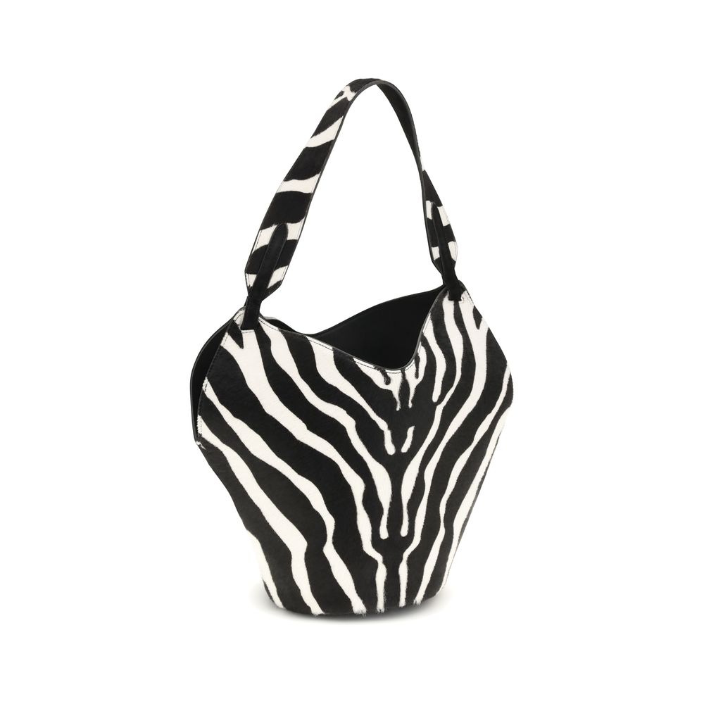 Mini bolso tote Lotus en piel de potro y ante