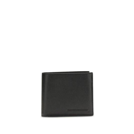 Elongated T Line Classic Bifold Wallet in Grain Leather
