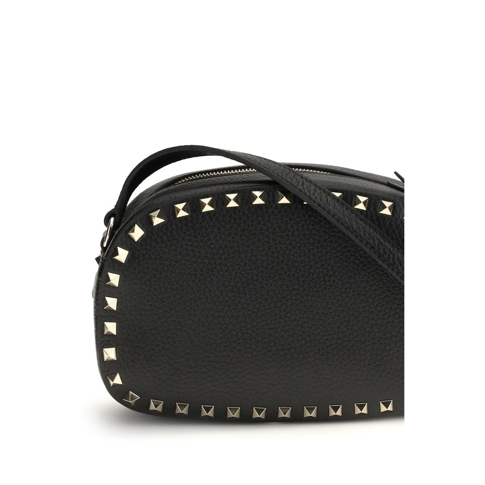 Mini bolso bandolera Rockstud en piel de becerro granulada