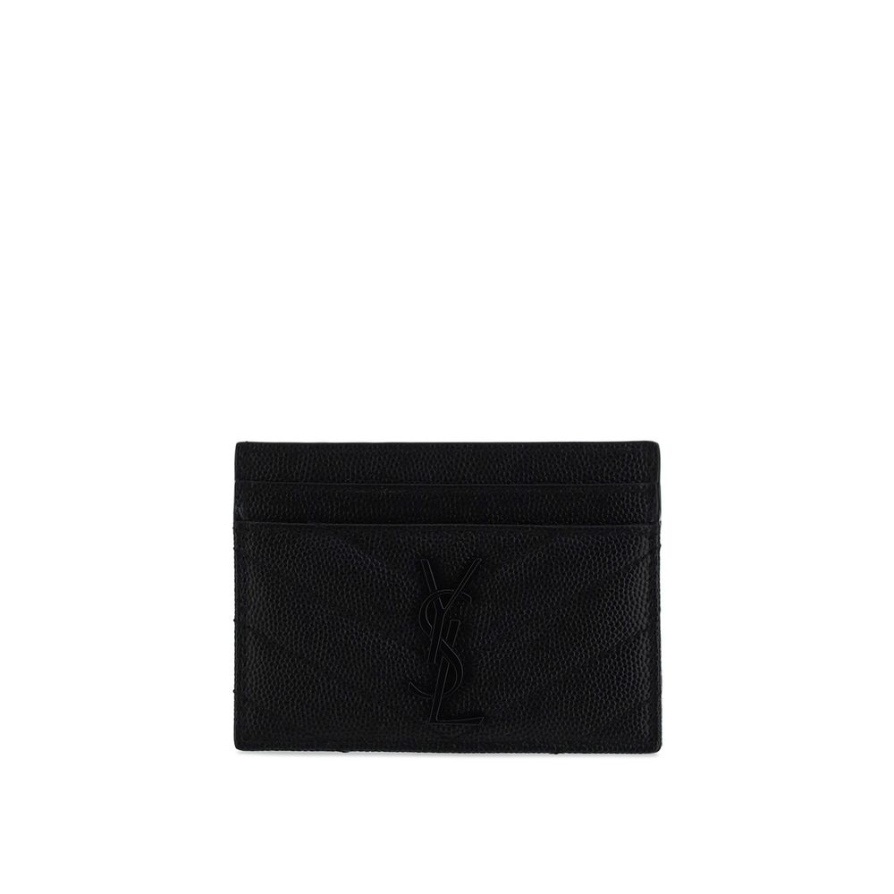 Cassandre Matelassé Card Case in Grain de Poudre Leather