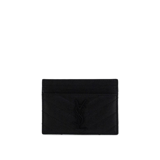 Cassandre Matelassé Card Case in Grain de Poudre Leather