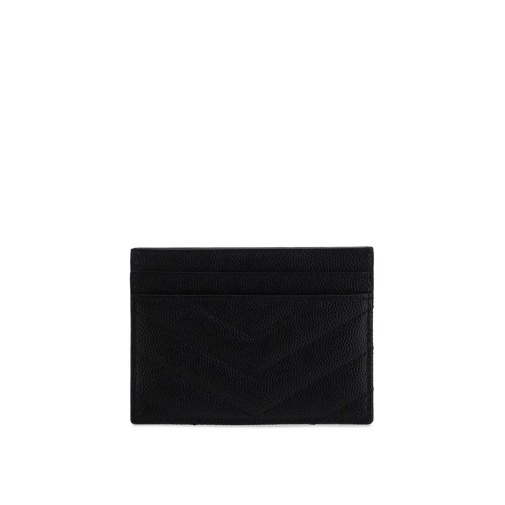 Cassandre Matelassé Card Case in Grain de Poudre Leather
