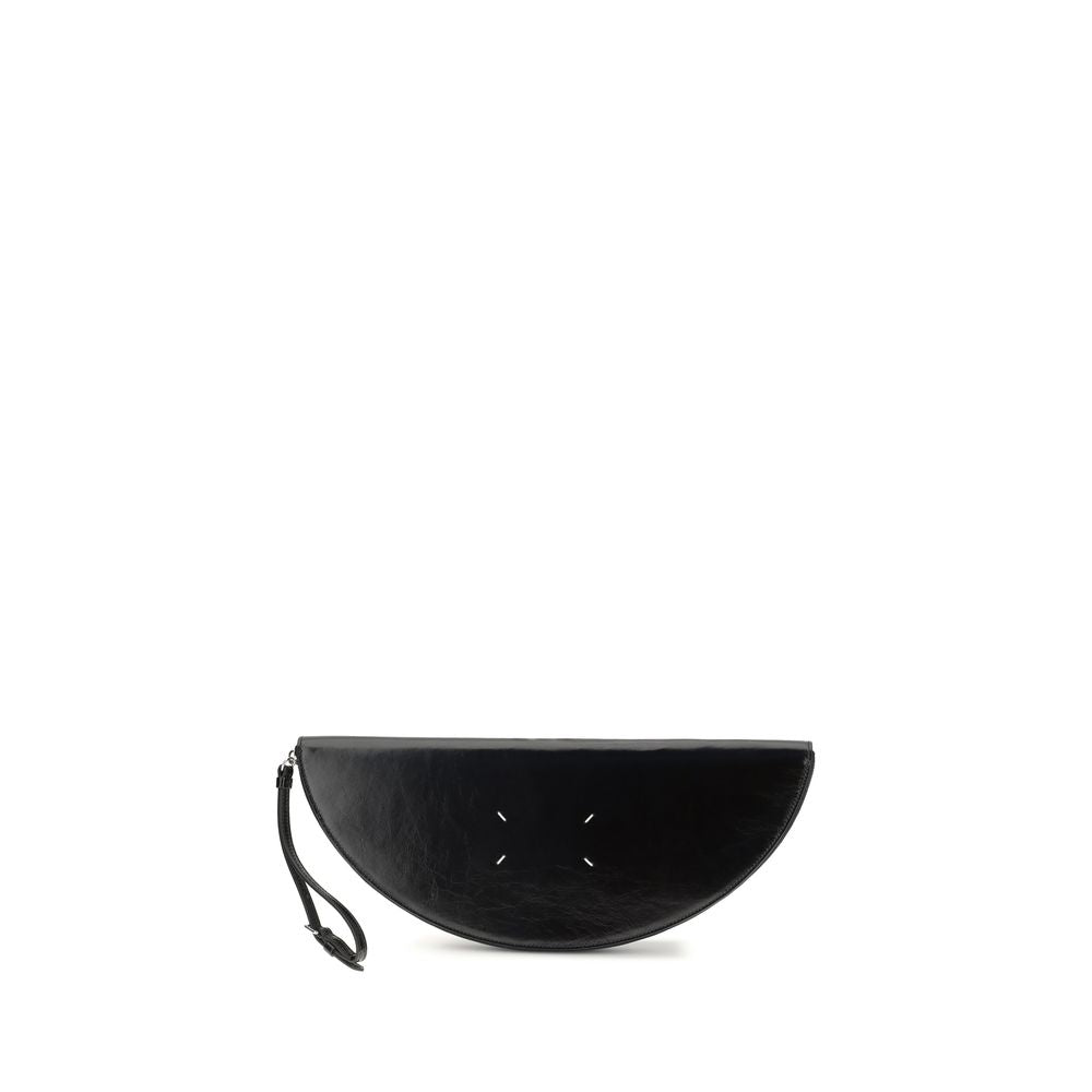 Clutch Halfmoon en piel de becerro